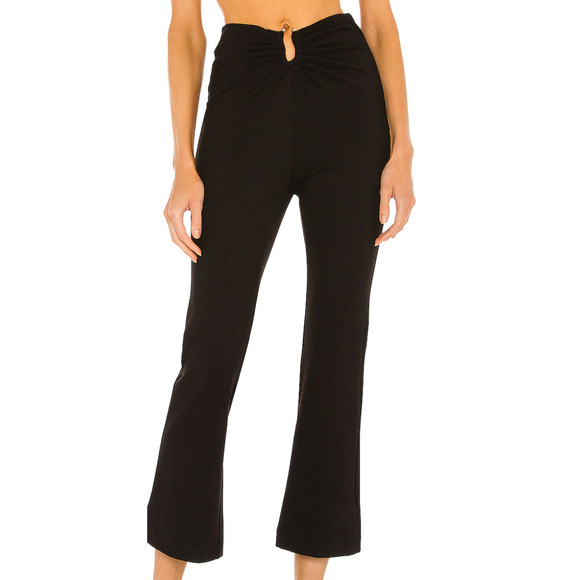 Nicholas Black Flared Pant SIZE 4 U-Bar Stretch High Rise Ankle Crop $295 NEW - Picture 2 of 9